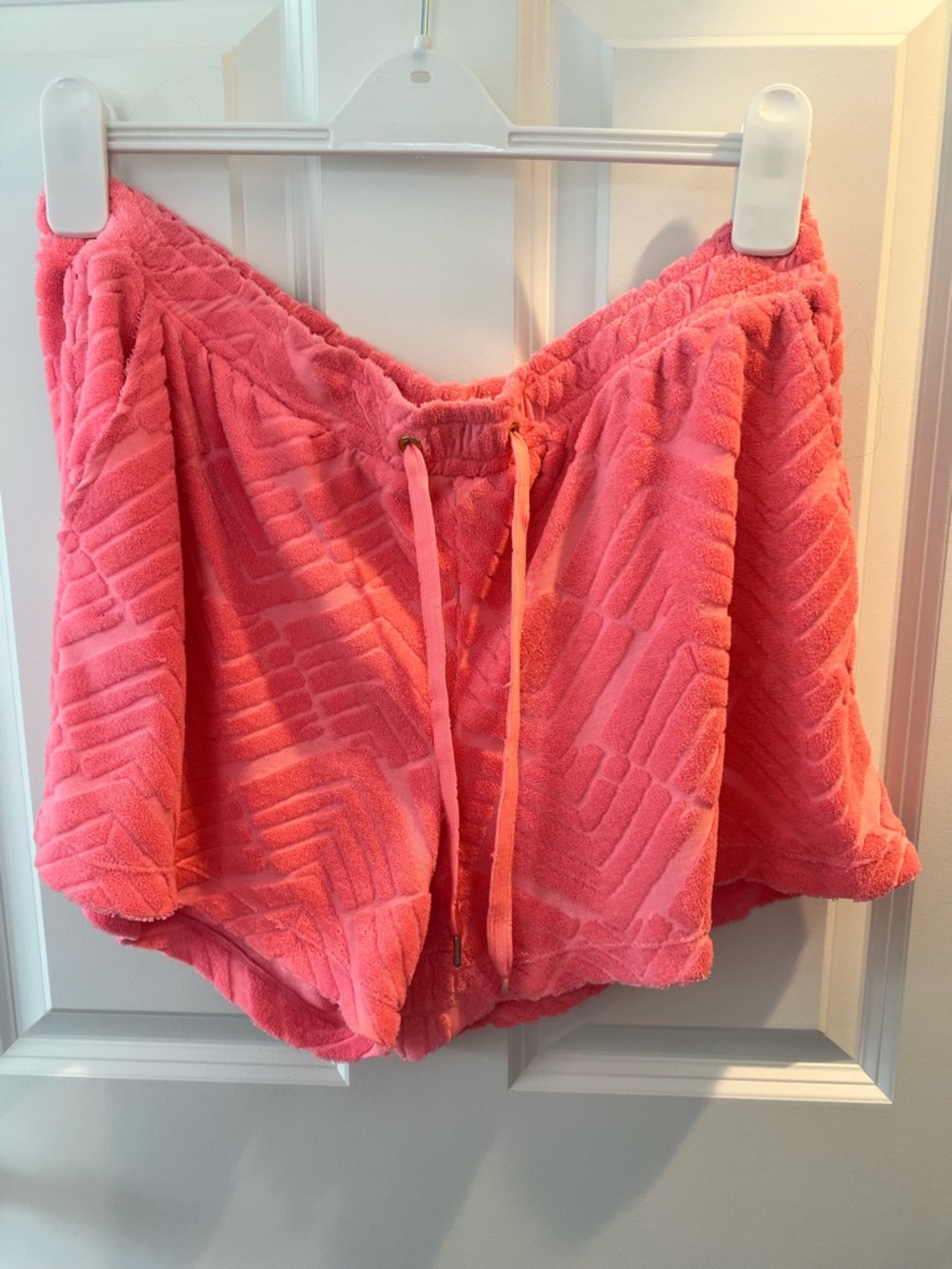 Lilly Pulitzer Cozy Plush Drawstring Shorts - Coral Pink sz XL